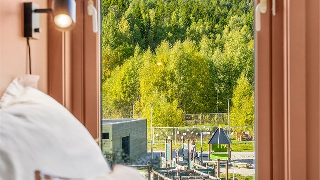 Soverommet vender ut mot marka