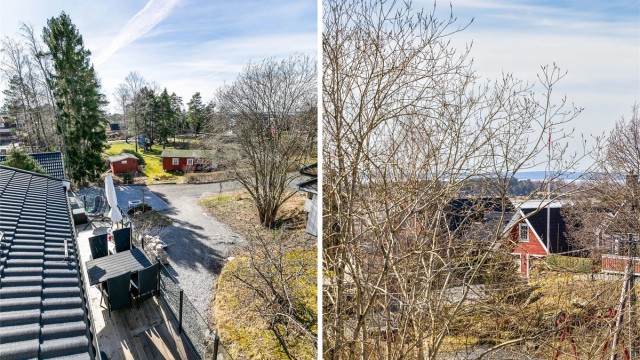 Utsikt fra altanen - fremhevet med zoom.
