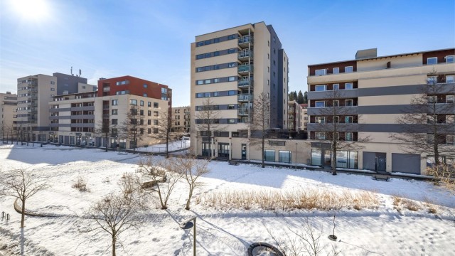 Utsikt fra balkongen.