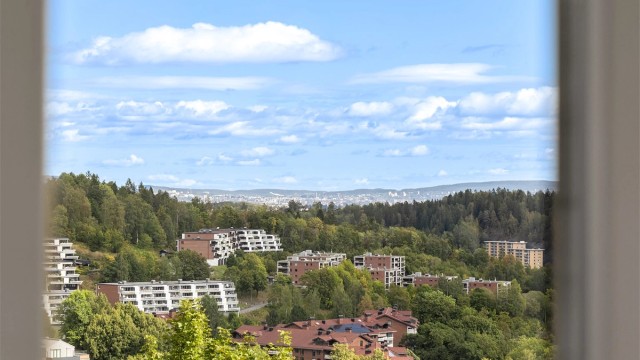 God utsikt fra leiligheten innover mot oslo