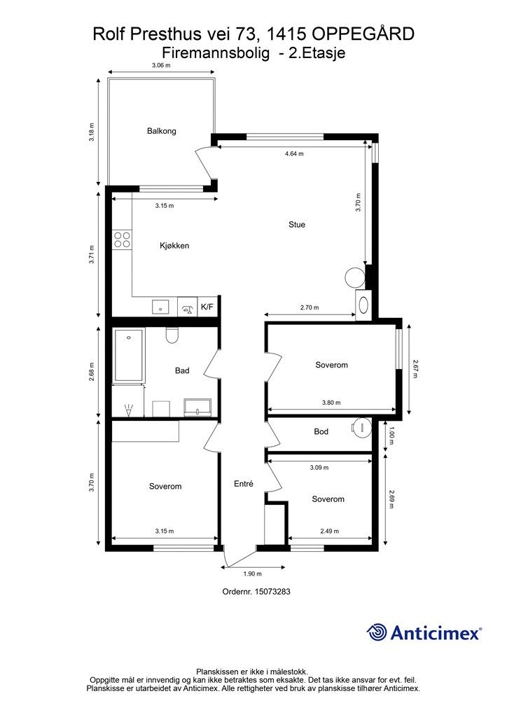 Vi starter med plantegningen slik at du får orientert deg i boligen!