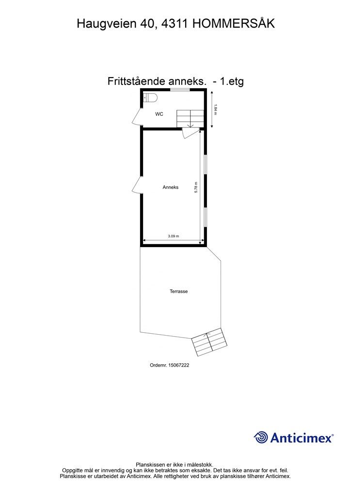Plantegning - Frittstående anneks