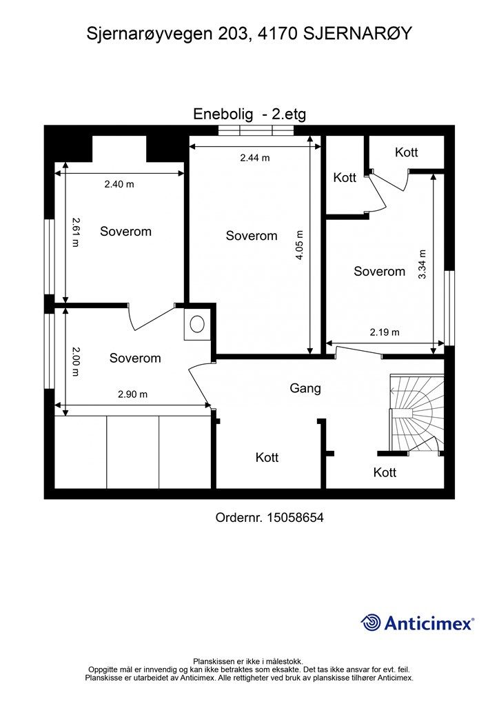 Plantegning andre etasje