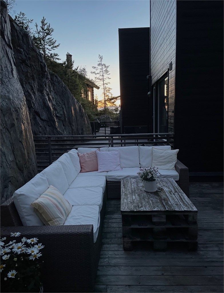 En hyggelig uteplass hvor du kan lune sommerkvelder.