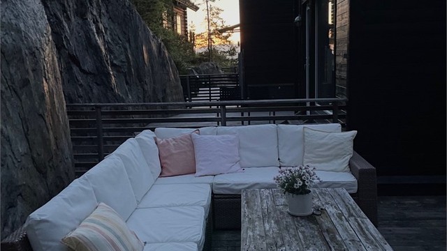 En hyggelig uteplass hvor du kan lune sommerkvelder.