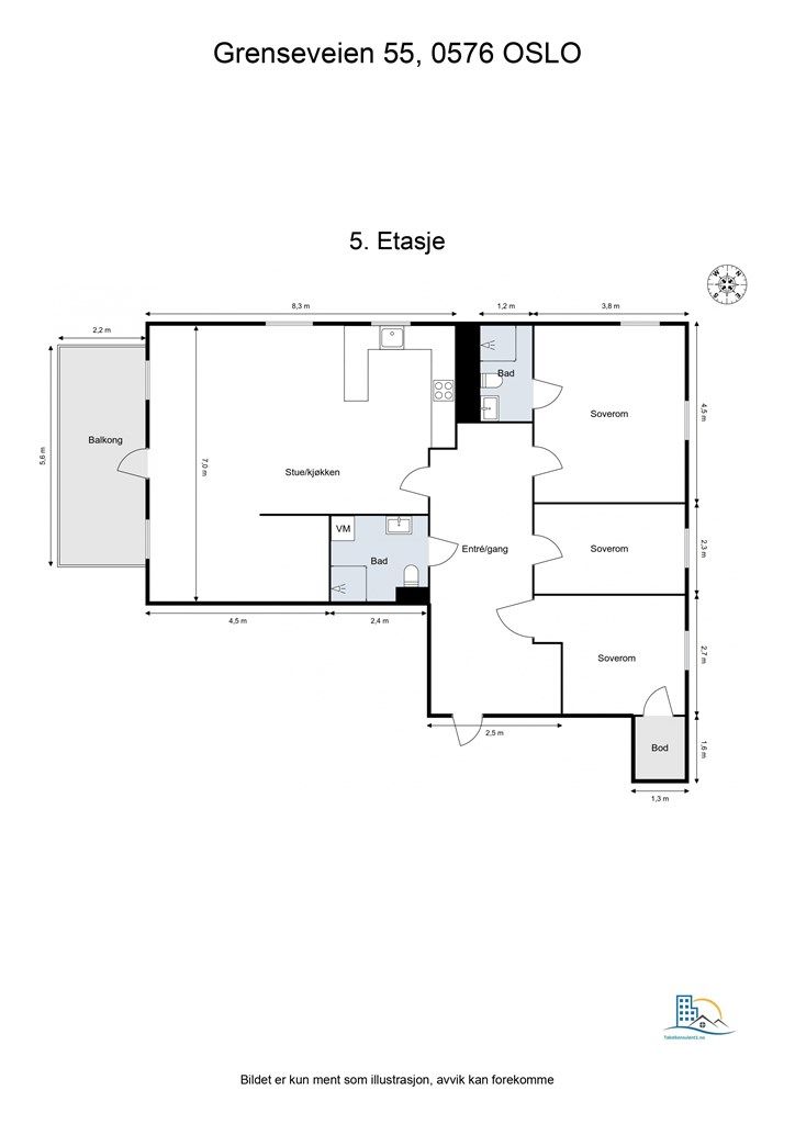 Boligen har en familievennlig og arealeffektiv planløsning, med god størrelse på alle rom. 