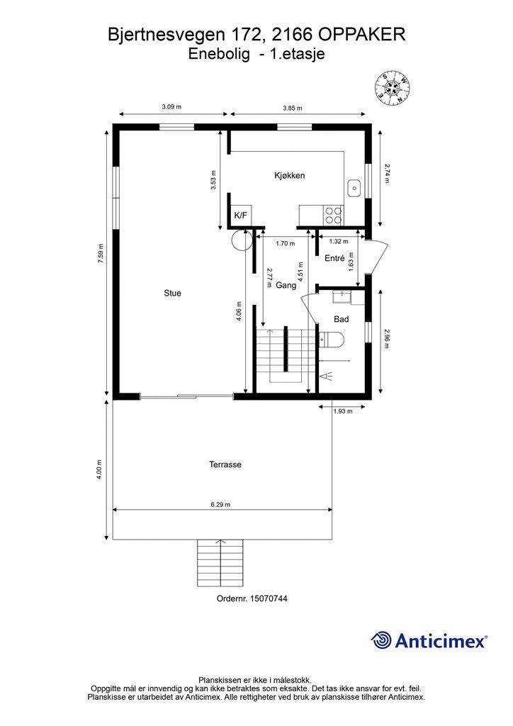 Plantegning 1. etasje. 