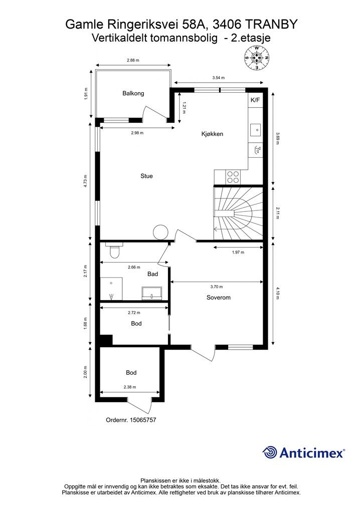 Plantegning - 2. etasje