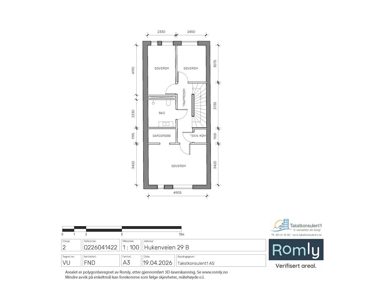 Plantegning - 2. etasje