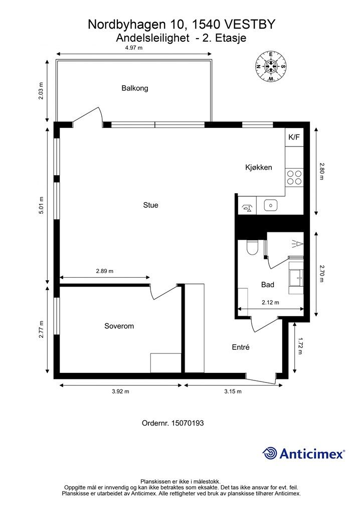 Bod i 1. etasje disponeres også av leiligheten.