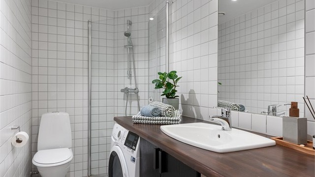 Mekanisk avtrekk sørger for god ventilasjon på badet.