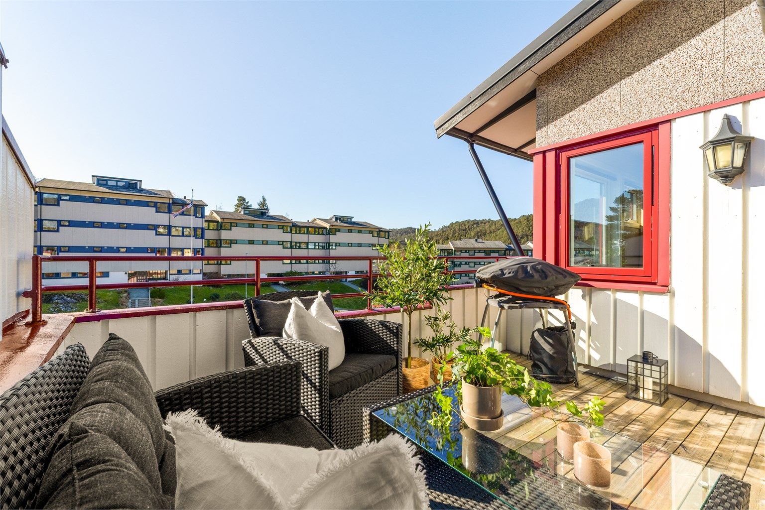 Gode solforhold med vestvendt beliggenhet