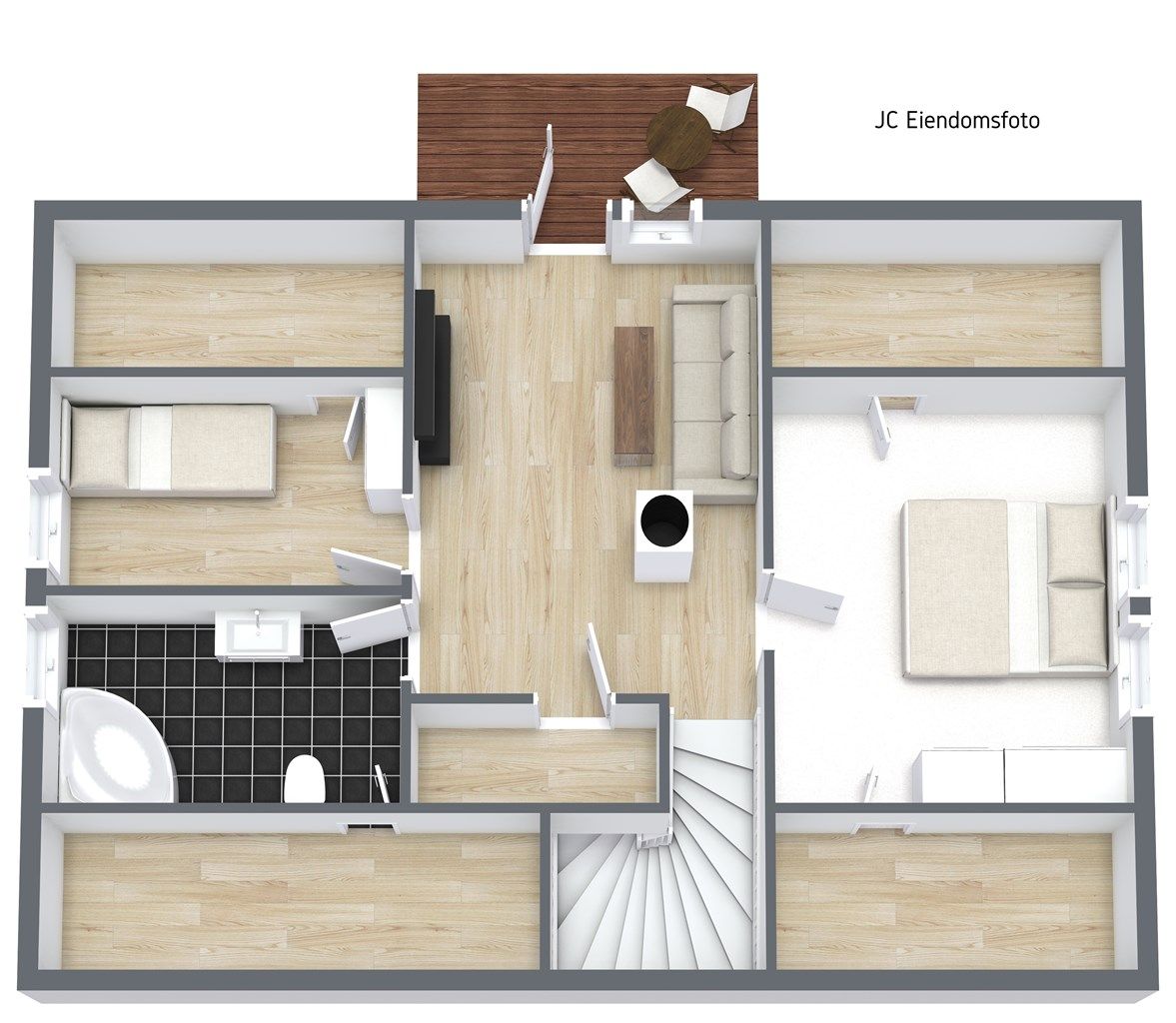 3 D plantegning loftsetasjen