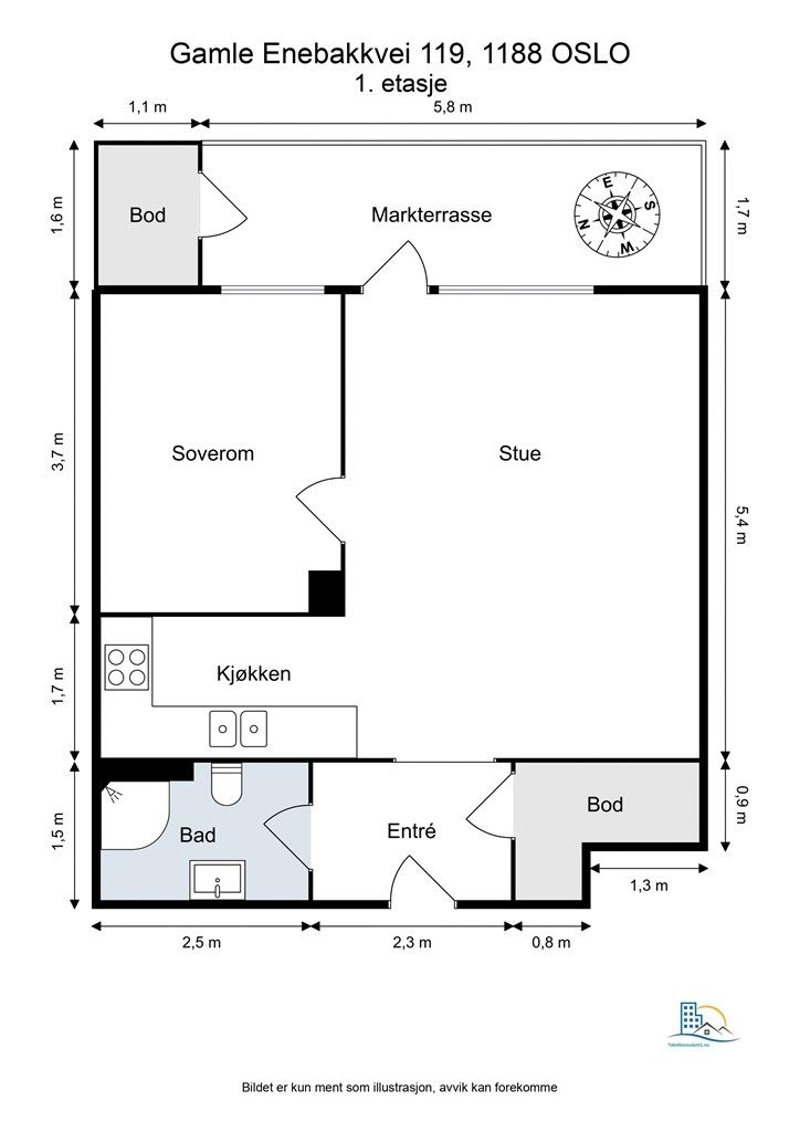 Plantegning 1. etasje.