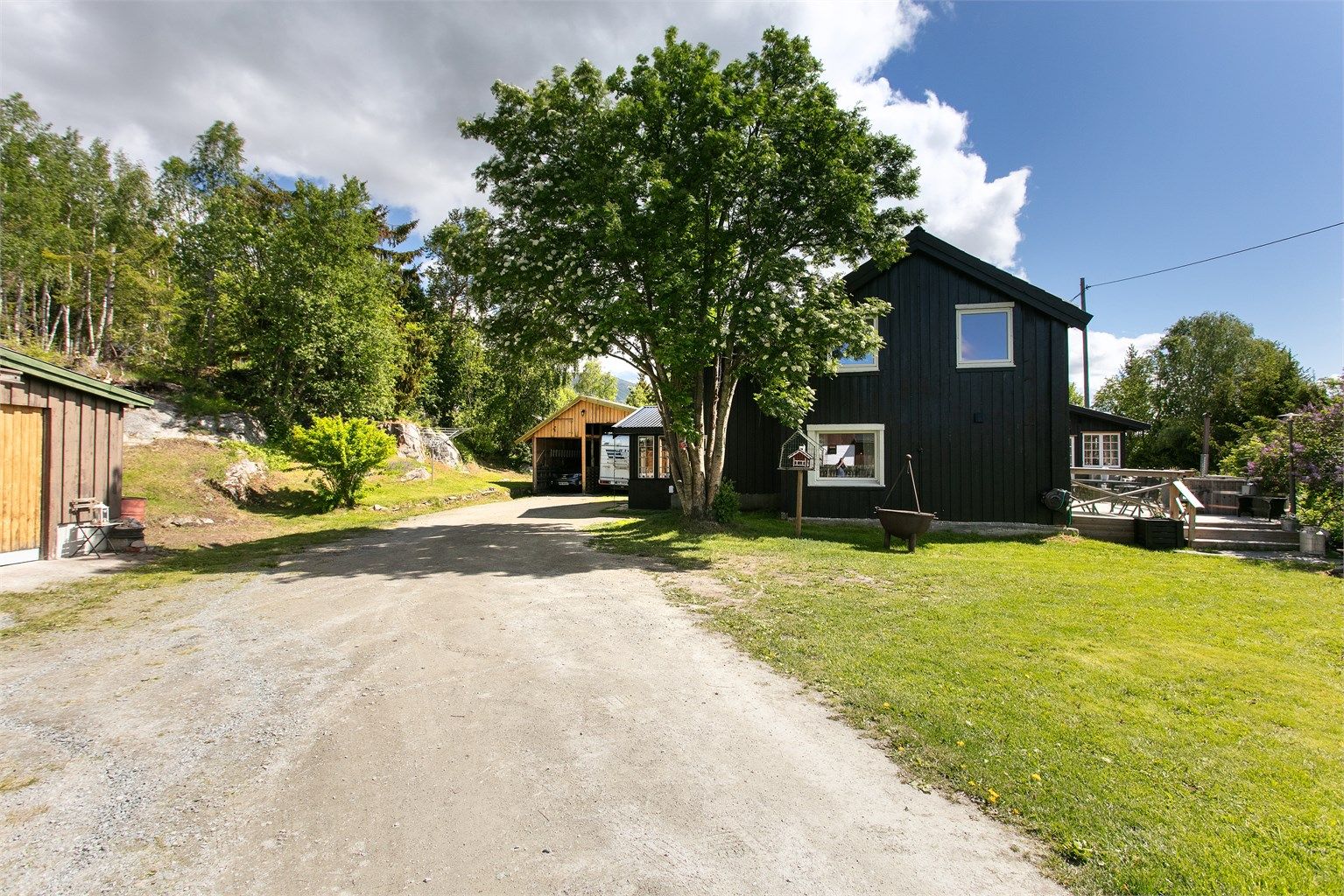 Eiendommen ligger i et område med spredt fritids- og eneboligbebyggelse.