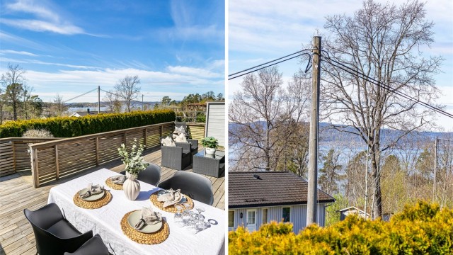På terrassen kan du glede deg både over upåklagelige solforhold og flott utsikt til fjorden.