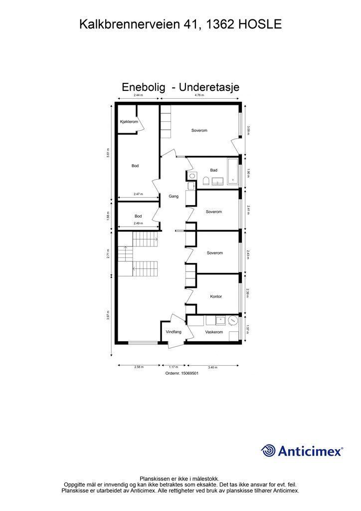Plantegning - Underetasje