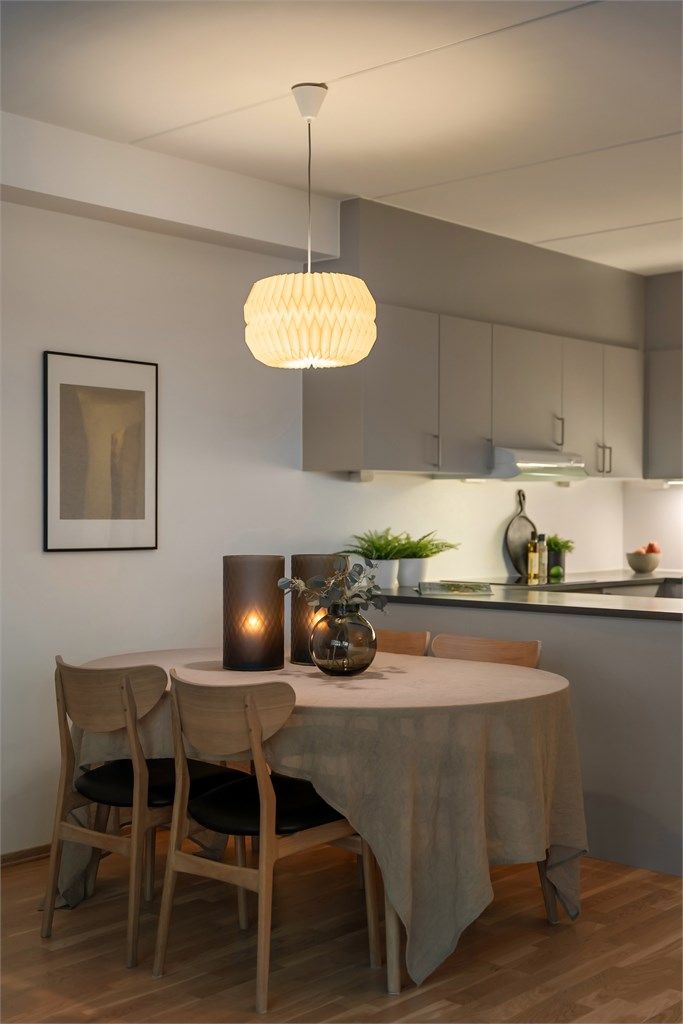 Koselig spiseplass ved kjøkkenet