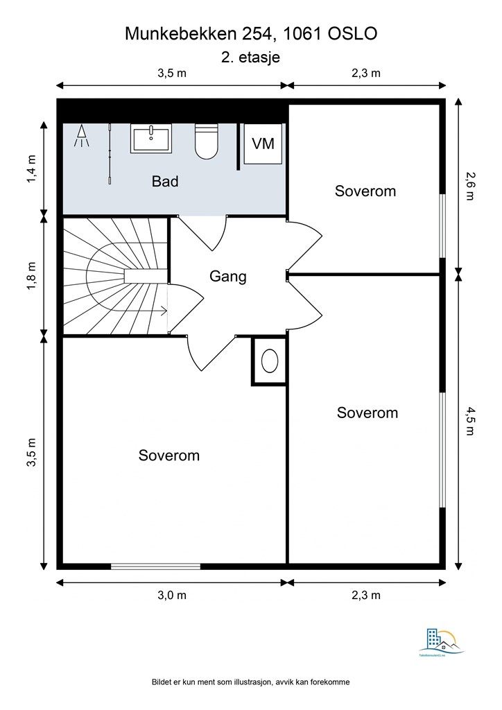 Plantegning - 2. etasje.