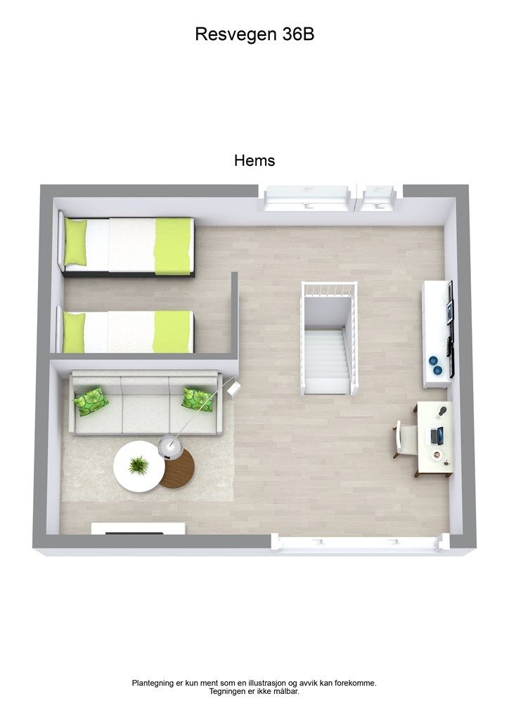 3 D plantegning hems