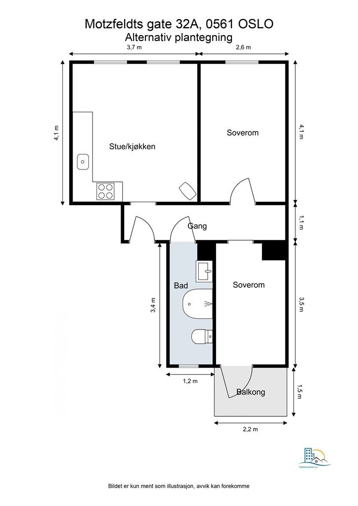 Alternativ plantegning.