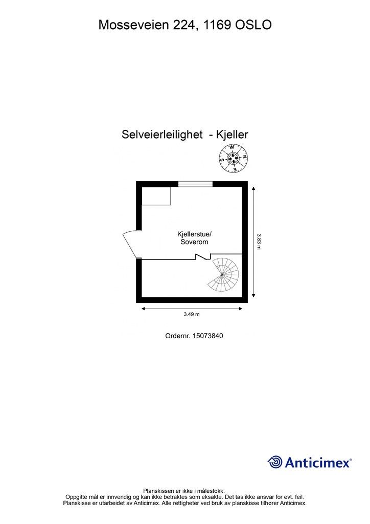 Alternativ planløsning i kjeller