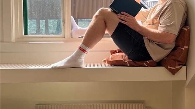 Vindusposten er en perfekt plass for å slappe av med en god bok.