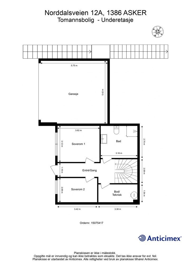 Plantegning - Underetasje