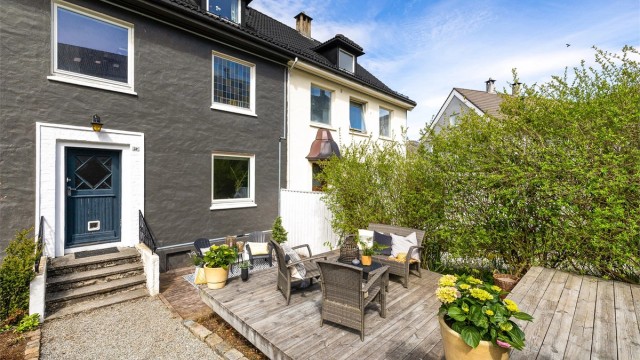 Felles uteplass som kan nytes på varme sommerdager.