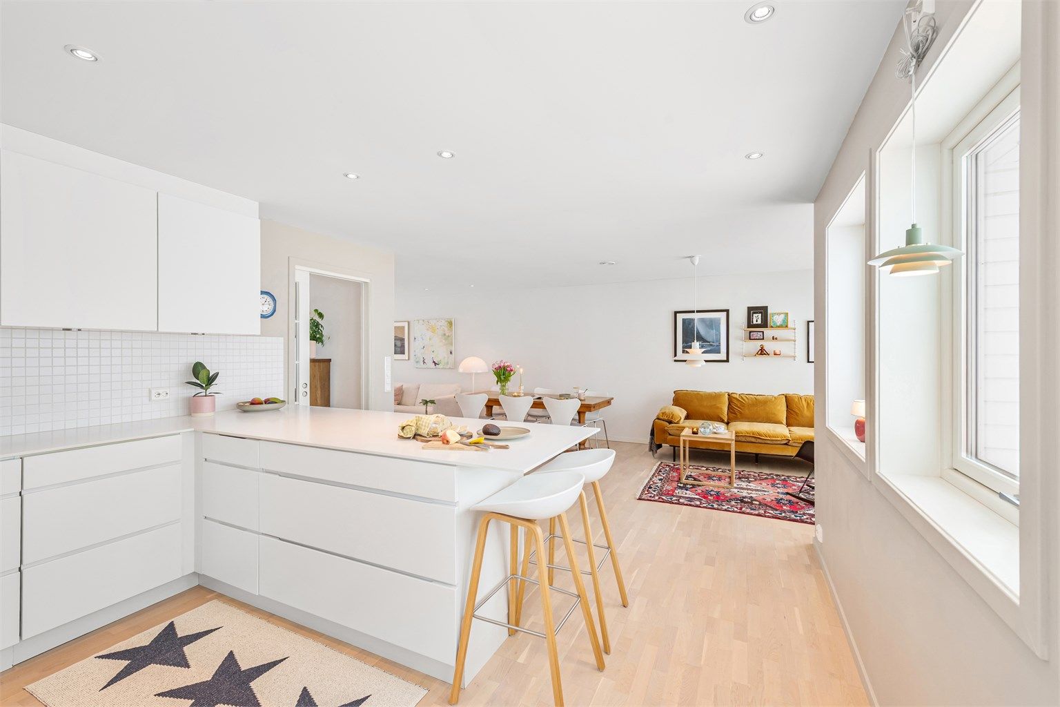 Den åpne løsningen gjør at kokken kan være en del av det sosiale.