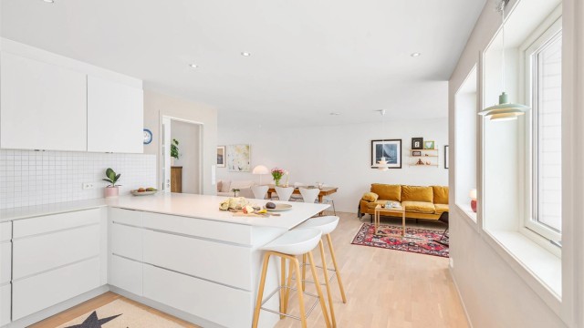 Den åpne løsningen gjør at kokken kan være en del av det sosiale.