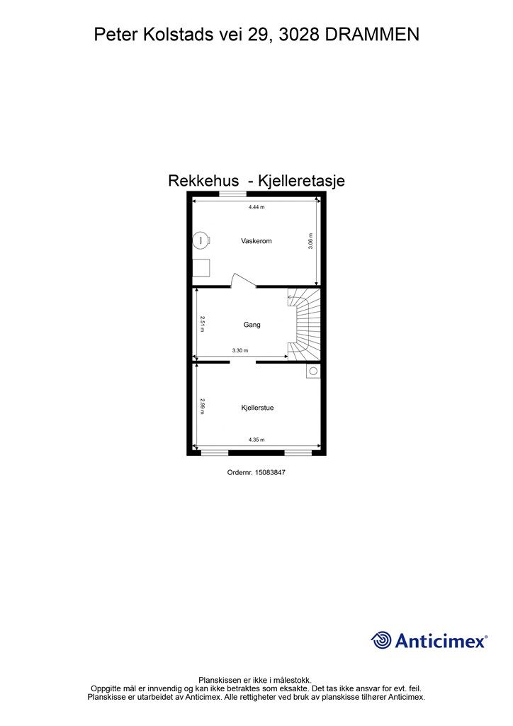 Plantegning kjelleretasje