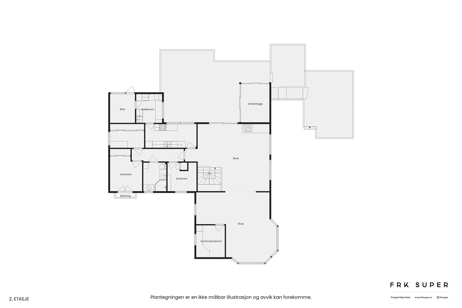Plantegning av 2.etasje 