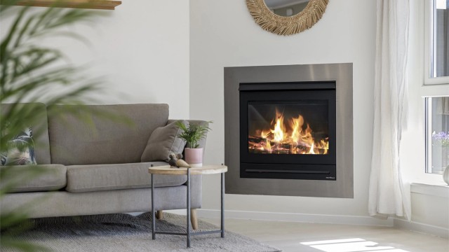 Gasspeisen gir en lun og behagelig varme i stuen.