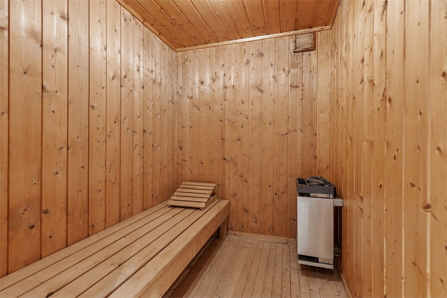 Badstuen med tilgang fra badet.