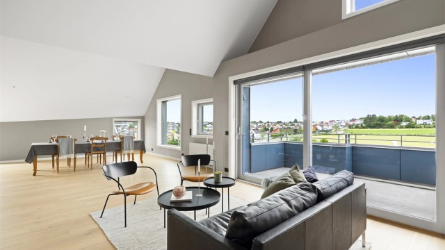 Flotte toppleilighet i Ryggstraen Park.