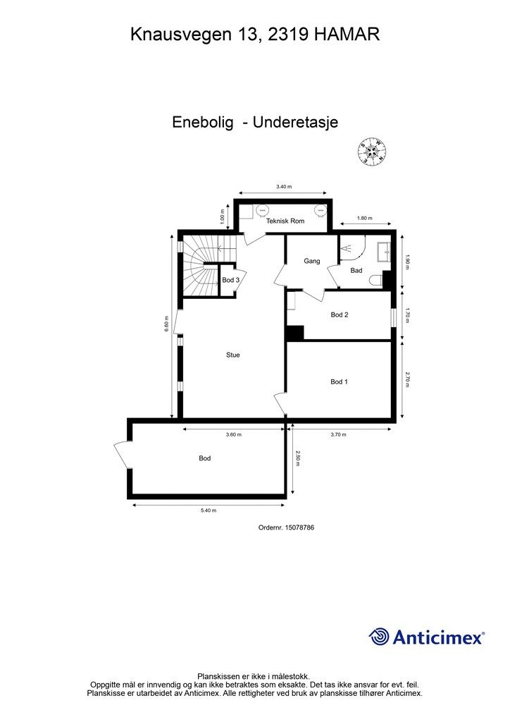 Plantegning - underetasje