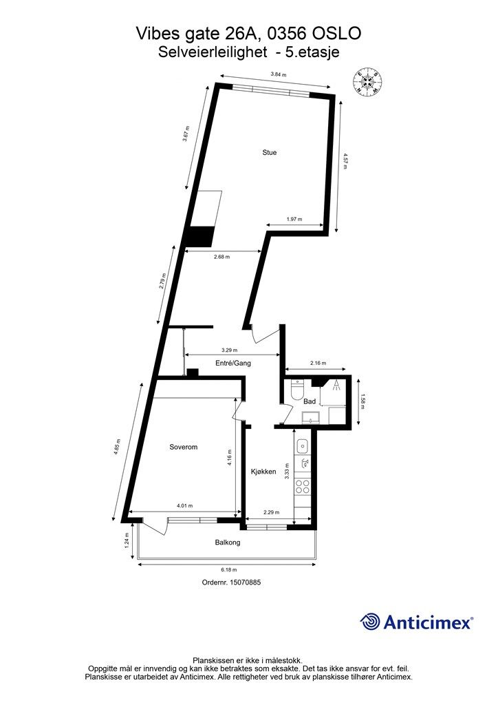 Plantegning 5.etasje.