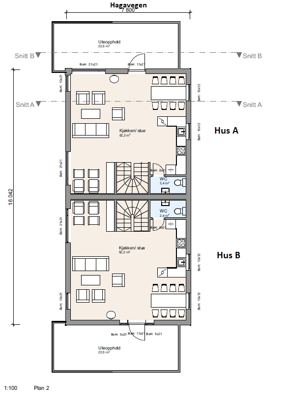 Plantegning 2. etasje. 