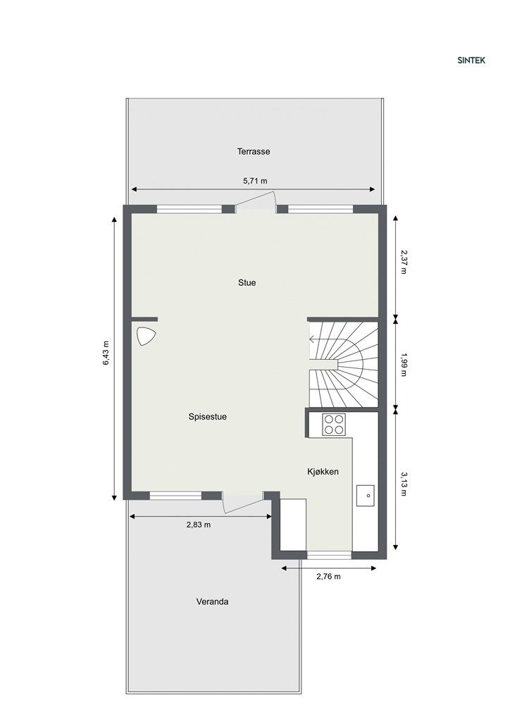 Plantegning 1. Etasje