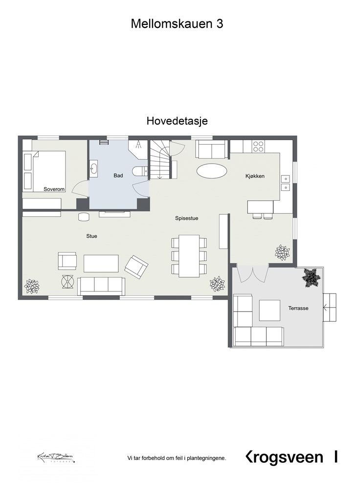 Plantegning hovedetasje