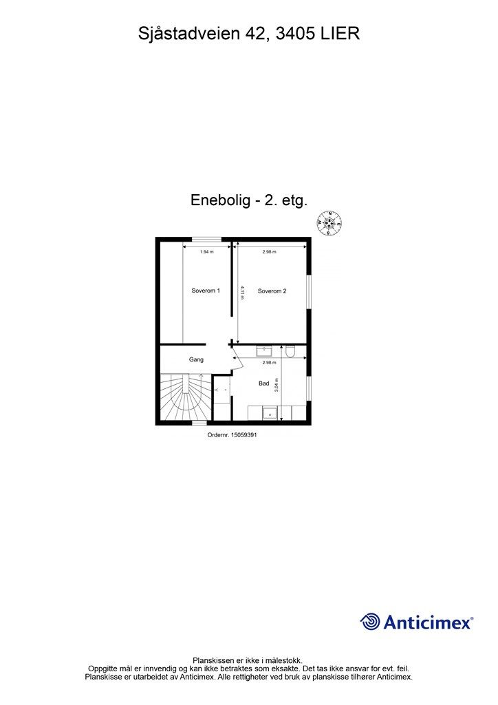 Plantegning - 2. etasje