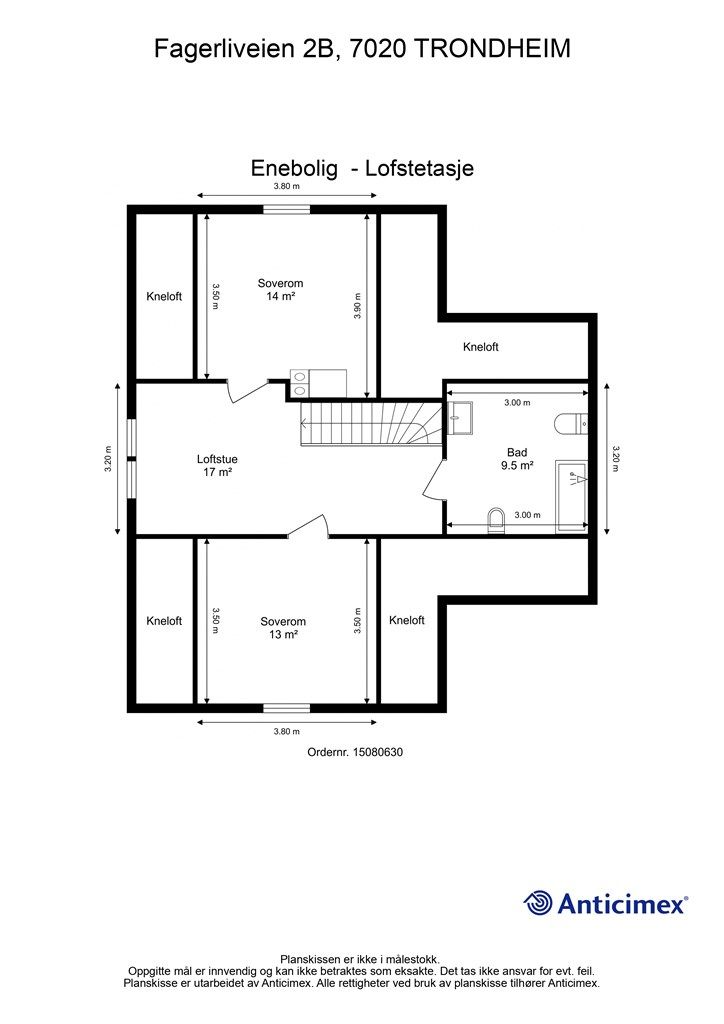 Planskisse loftsetasje.