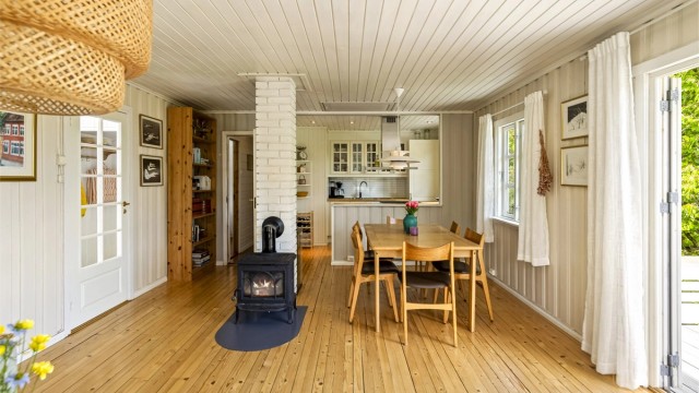 Peis for hygge og varme på kjølige kvelder.