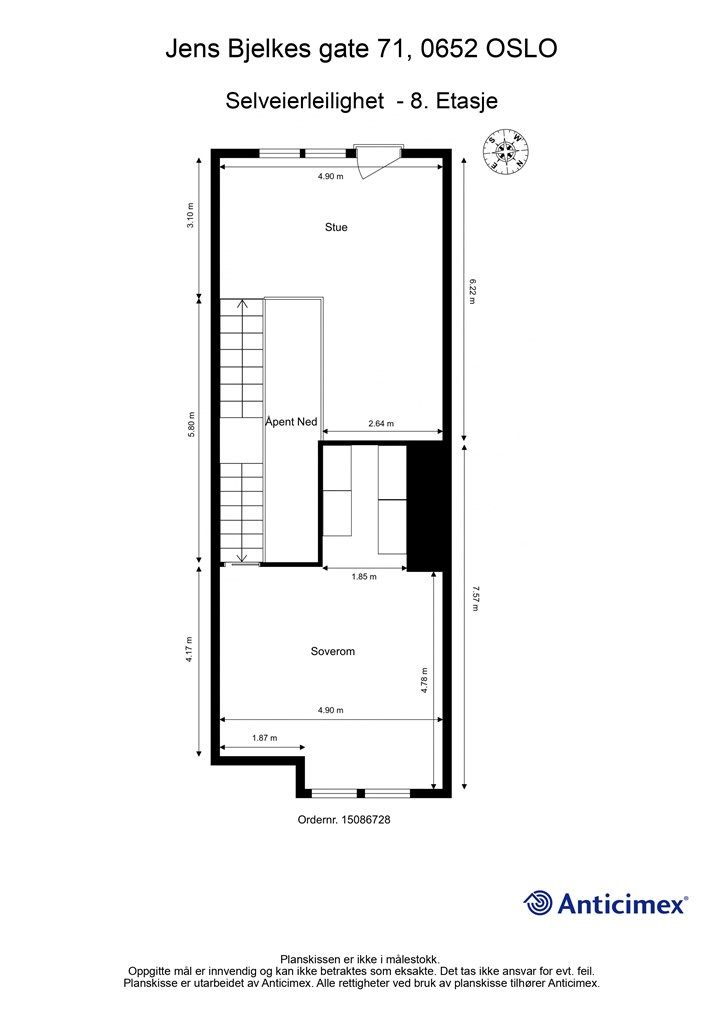 Plantegning 8. etasje