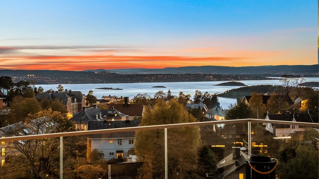 Vidstrakt utsikt fra terrassen