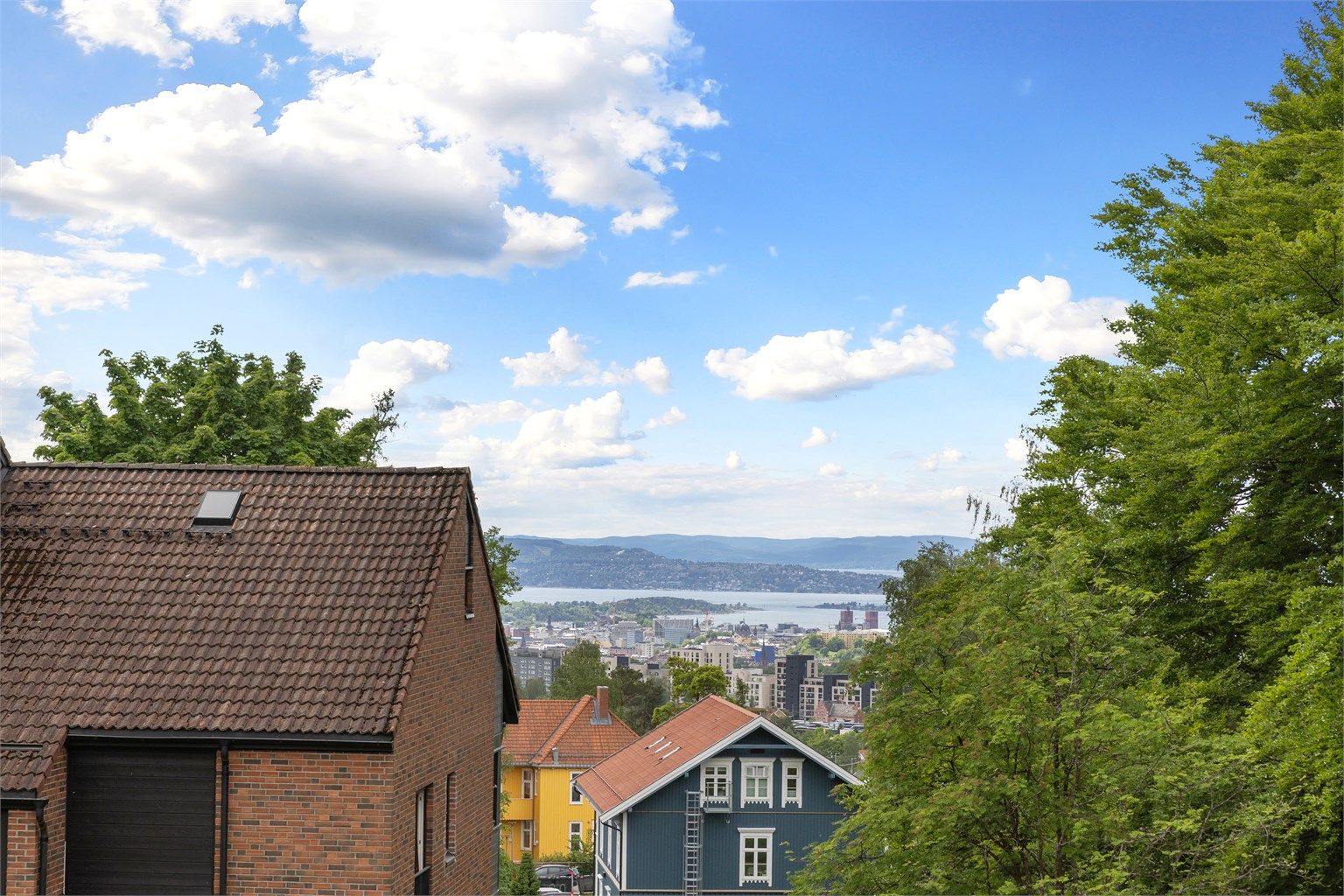 Herlig utsikt mot Oslofjorden fra leiligheten 