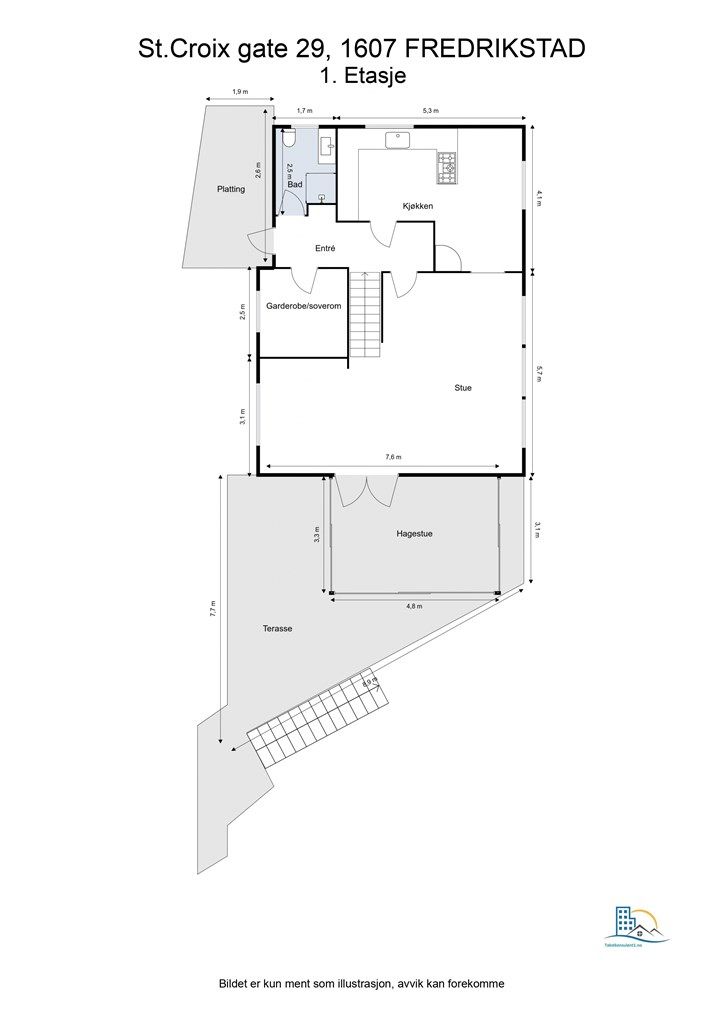 Veiledende plantegning 1. Etasje 