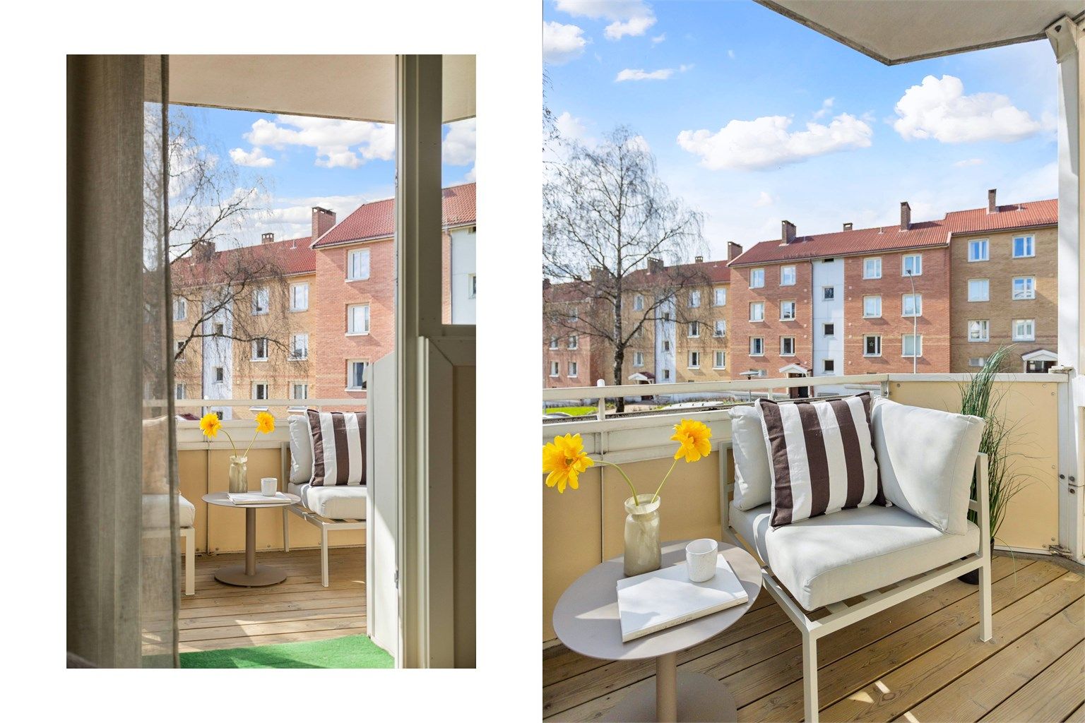 Et herlig uterom med gode solforhold og plass til utemøbler.