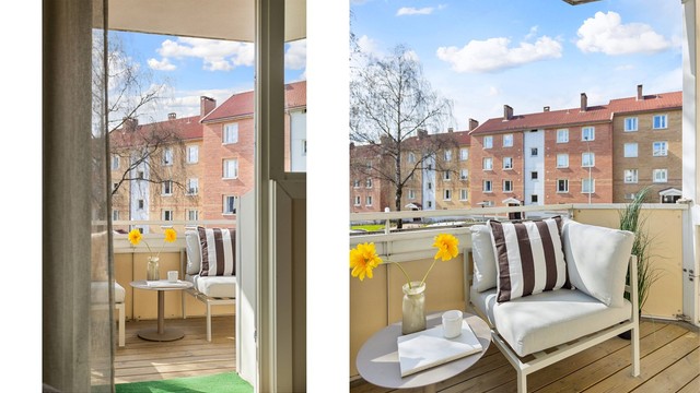 Et herlig uterom med gode solforhold og plass til utemøbler.